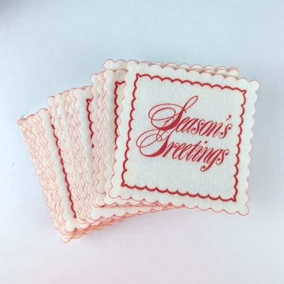 Vintage Renner Davis Christmas Party Coasters w/ Box - Picture 5 of 9